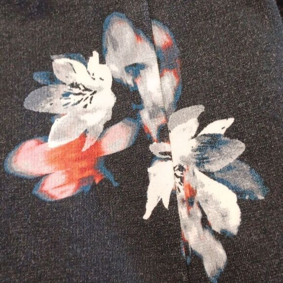 Lands' End Dark Floral Sleeveless Ponte Dress - Picture 11 of 11